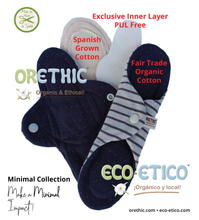 Load image into Gallery viewer, Organic Cloth Pads Minimal - Orethic.com